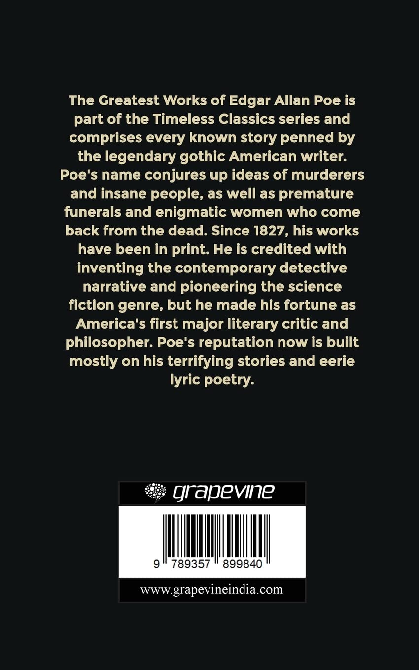 Greatest Works of Edgar Allan Poe (Deluxe Hardbound Edition)