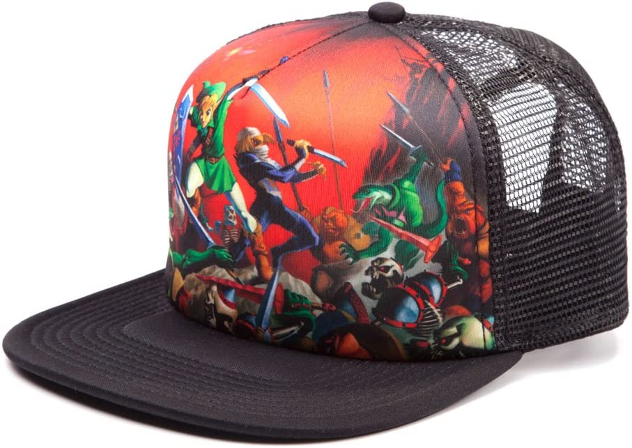 The Legend Of Zelda - Nintendo: Difuzed - The Legend Of Zelda - Zelda Ocarina Of Time: Trucker Snapback Cap (Cappellino)