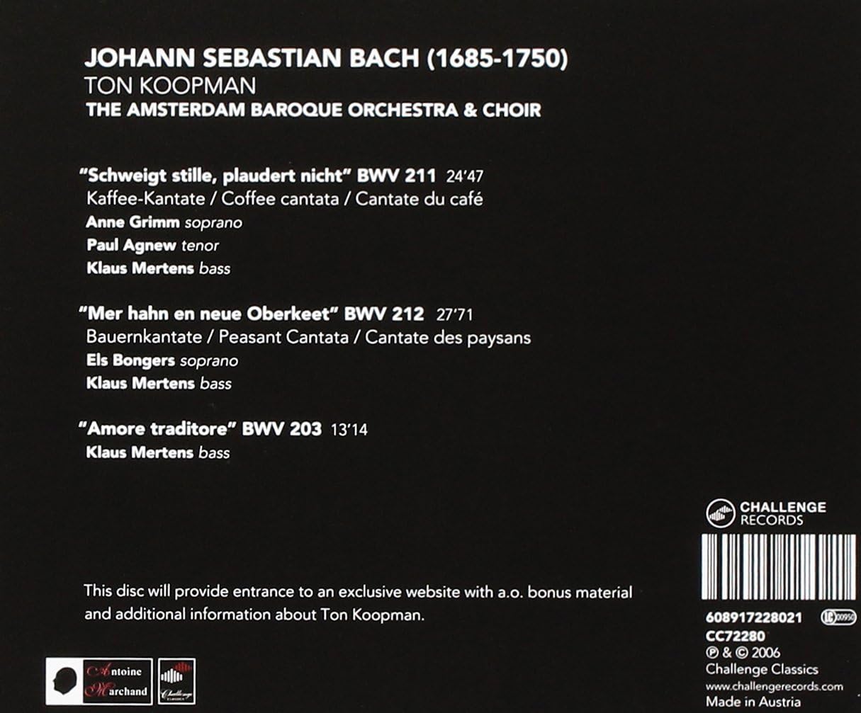 Coffee and Peasant Cantatas (Koopman, Amsterdam Baroque)