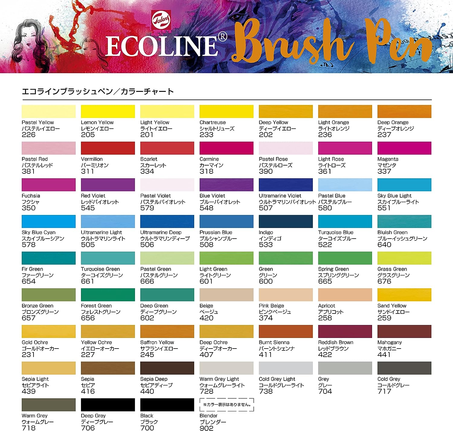 EcoLine Talens 5 Brush Pens Grey