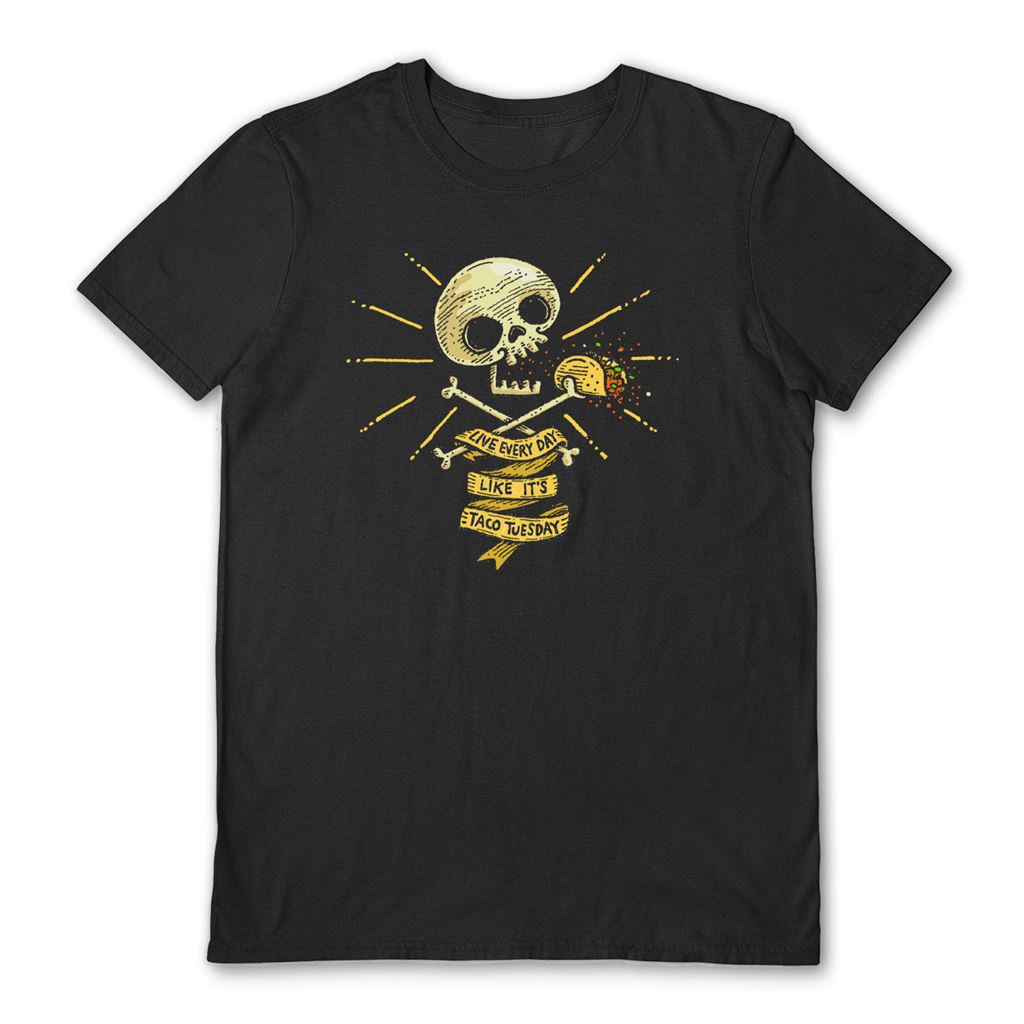 WALMAZAN (EVERY DAY IS TACO TUESDAY) BLACK UNISEX T-SHIRT