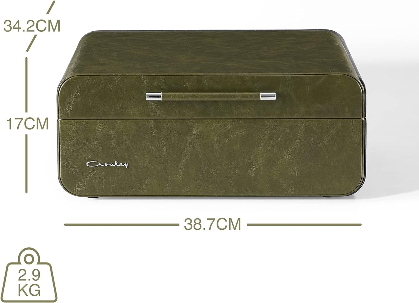 Crosley Mercury - Green Croc - Golden Hardware + Np15 + Bluetooth