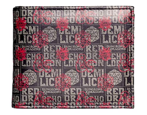 Hasbro Dungeons & Dragons Symbols All-Over Print Bi-Fold Wallet, Male, Multi-Colour (Mw551380Hsb)