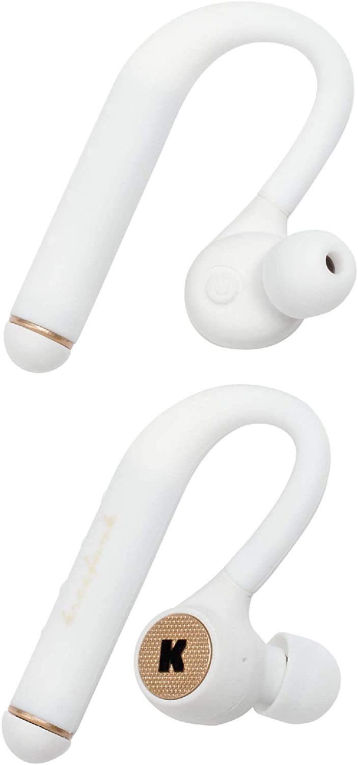 KREAFUNK bGEM Fast Charging 10 Meter Range Wireless Bluetooth In-ear Headphones with Build In Microphone for Running Sport and Gym White