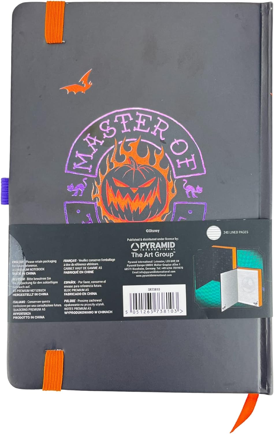 Nightmare before Christmas - Pumpkin King A5 Notebook standard size Multi-Colour