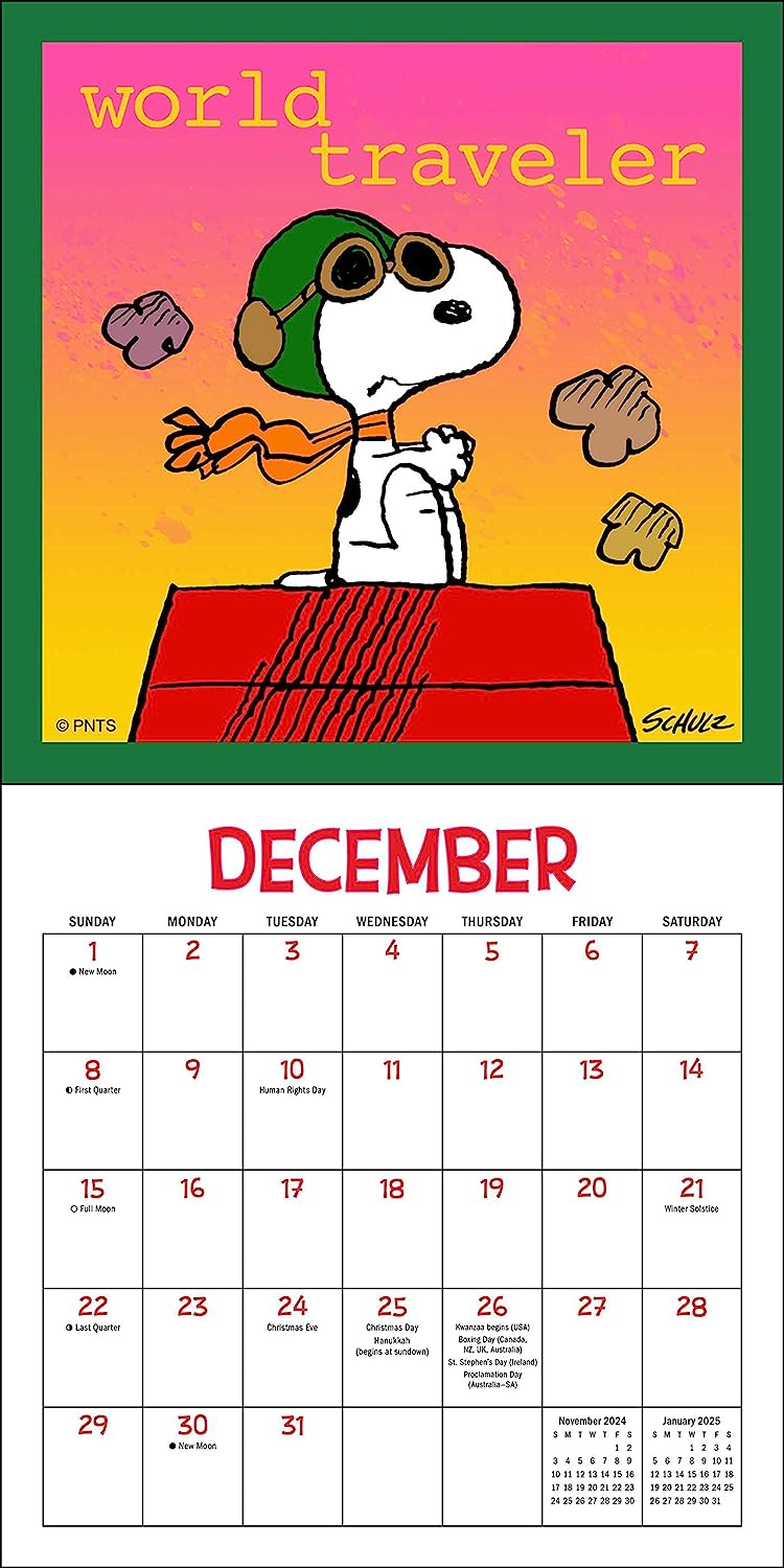 Peanuts 2024 Mini Wall Calendar
