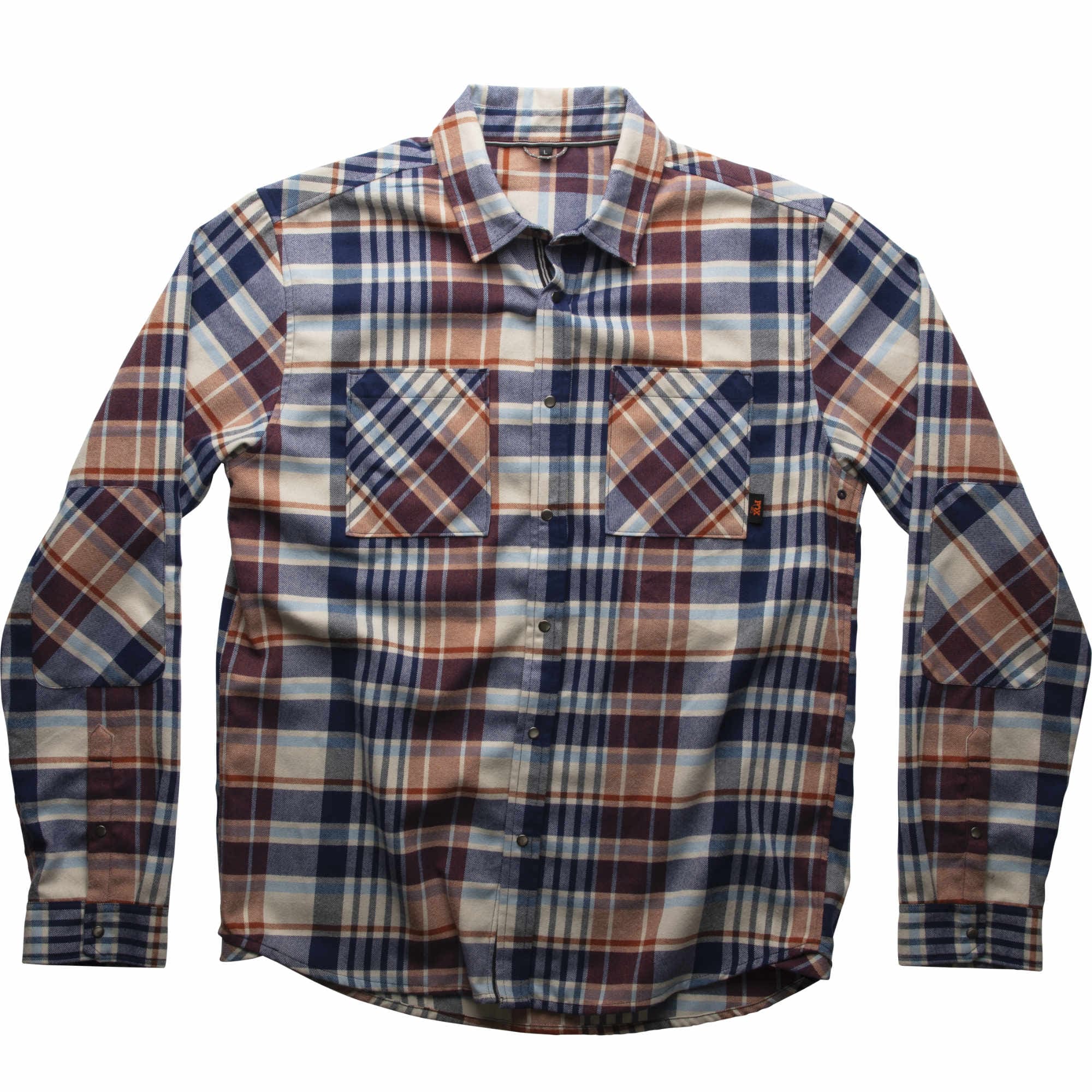 Fox Everyday Long Sleeve Flannel Shirt Orange / Blue / Tan XL