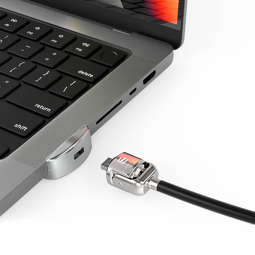 Compulocks Macbook Pro 14`` M1 & M2 Lock Adapter With Key Lock - Security Slot Lock Adapter - With Key Lock - For Apple M
