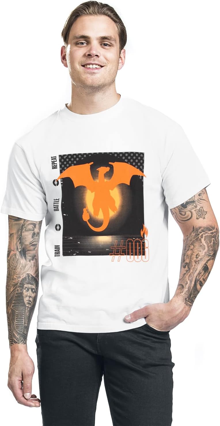 DIFUZED Pokemon - Dracaufeu - T-Shirt Homme (S)