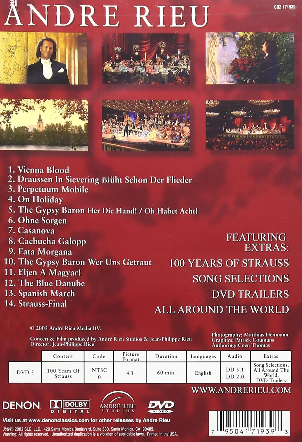 Andre Rieu - 100 Years Of Strauss(Dvd)