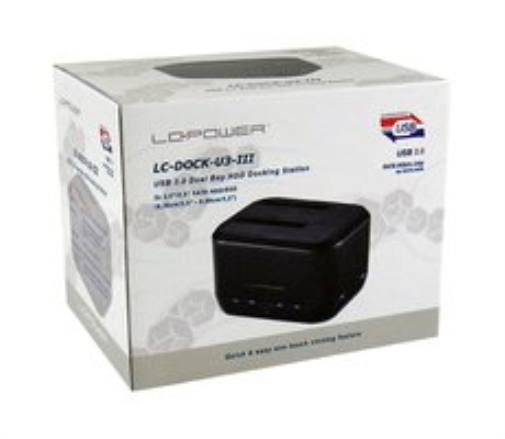 LC-Power LC-DOCK-U3-III storage drive docking station USB 3.2 Gen 1 (3.1 Gen 1) Type micro-B Black