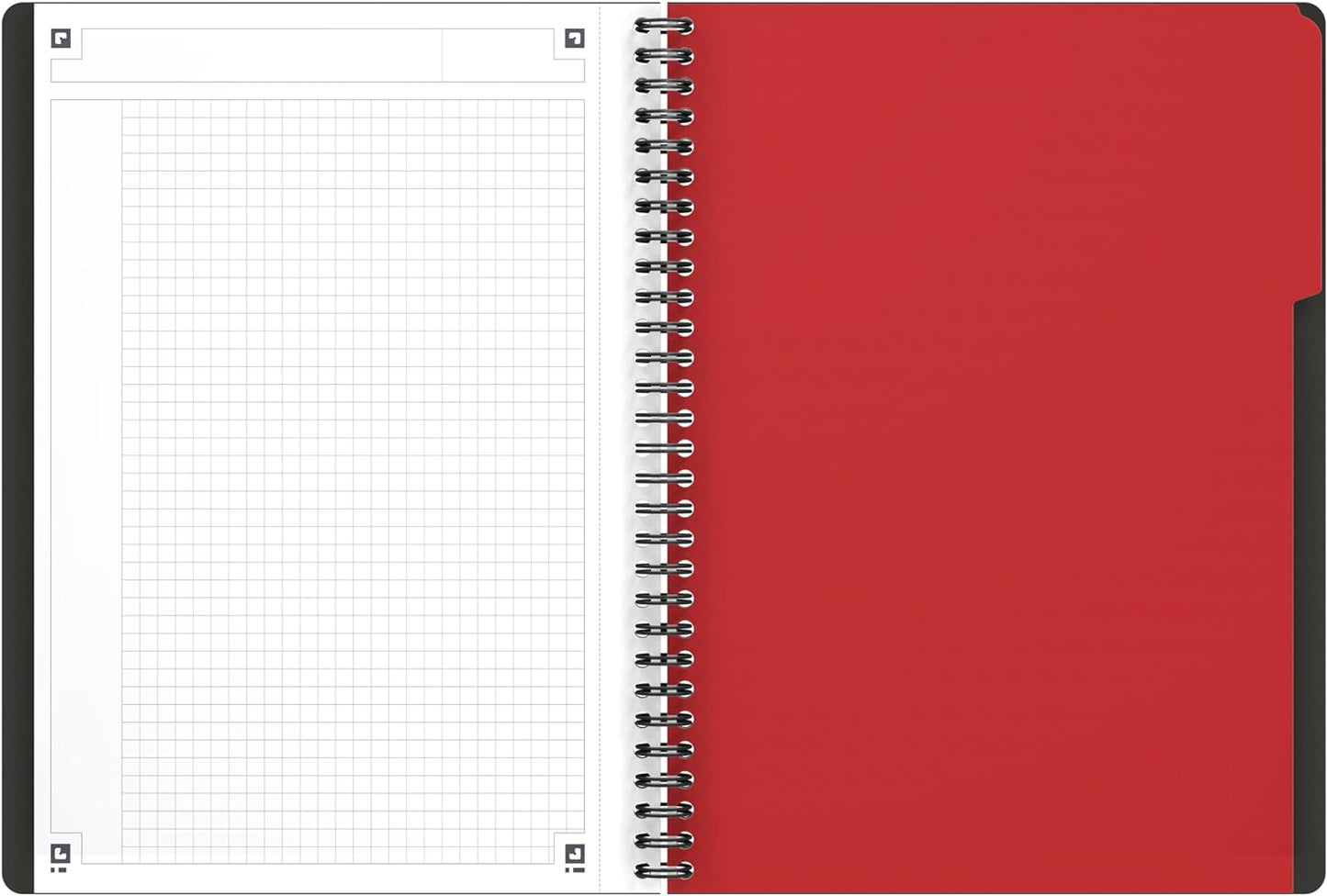 Oxford International Activebook Chequered B5 1 Stück Grey B5 Squared 5 x 5 mm