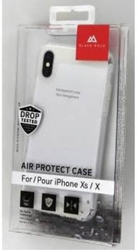 Black Rock - Air Robust Case for Apple iPhone XS/X I Transparent Cover, TPU, Slim, Wireless Charging (Transparent)