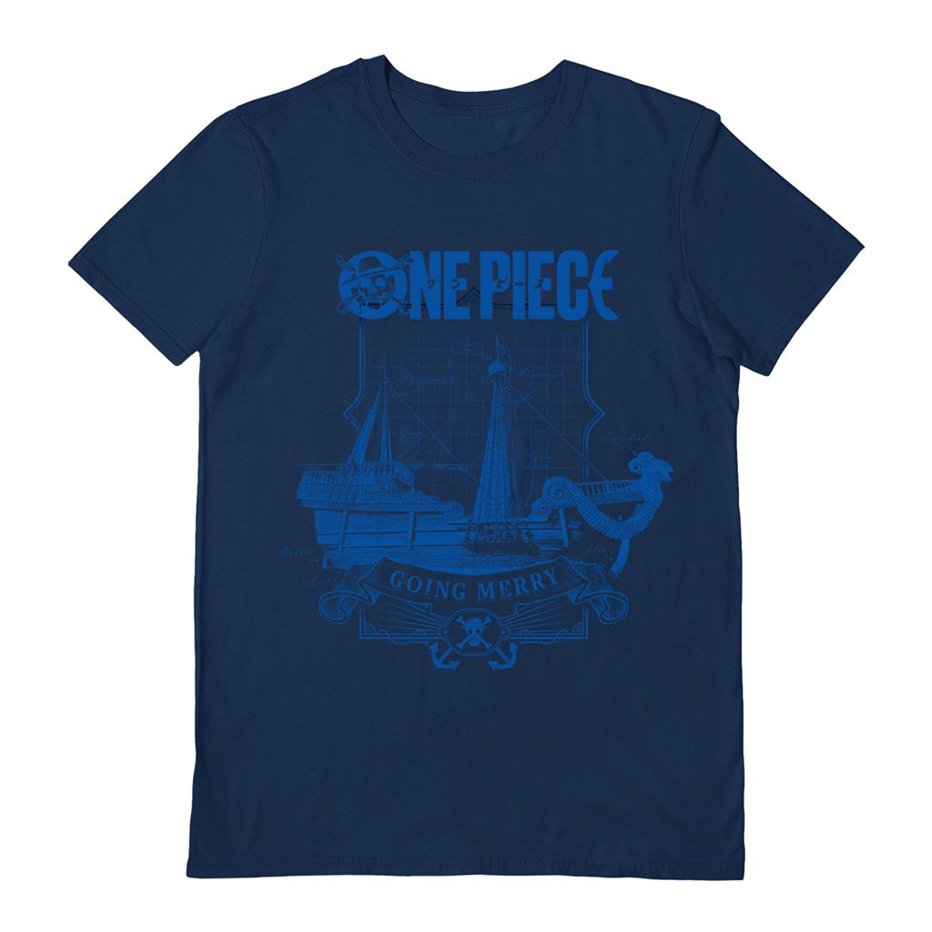 ONE PIECE (LIVE ACTION LOGO) NAVY UNISEX T-SHIRT SMALL
