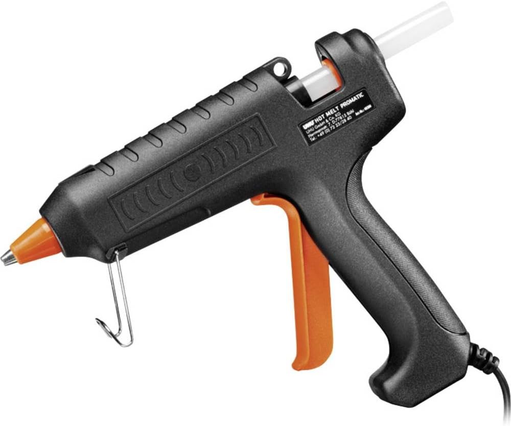 UHU 48380 Promatic Hot Melt Hot Glue Gun with High Adhesive Performance for Crafts and Repair Work, incl. 3 Cartridges Glue Gun Promatic