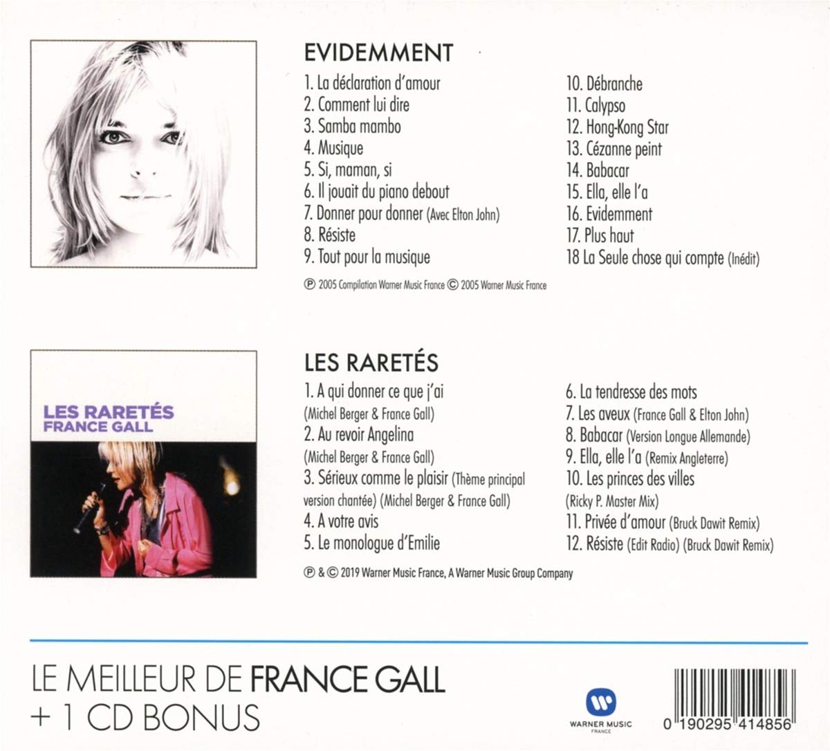 Coffret 2 Cd: Evidemment & Raretes