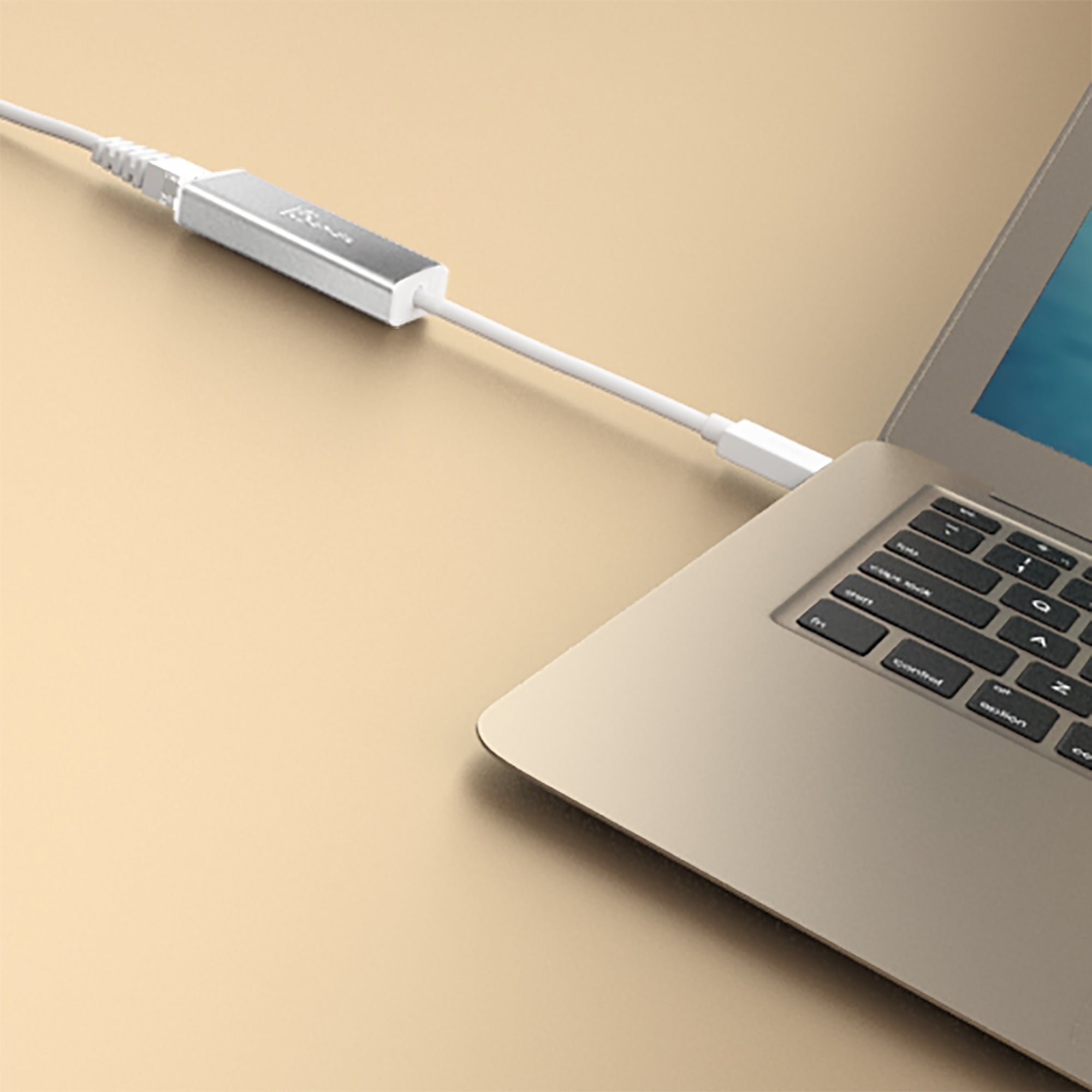 j5create JUE130 USB™ 3.0 Gigabit Ethernet Adapter, Silver and White