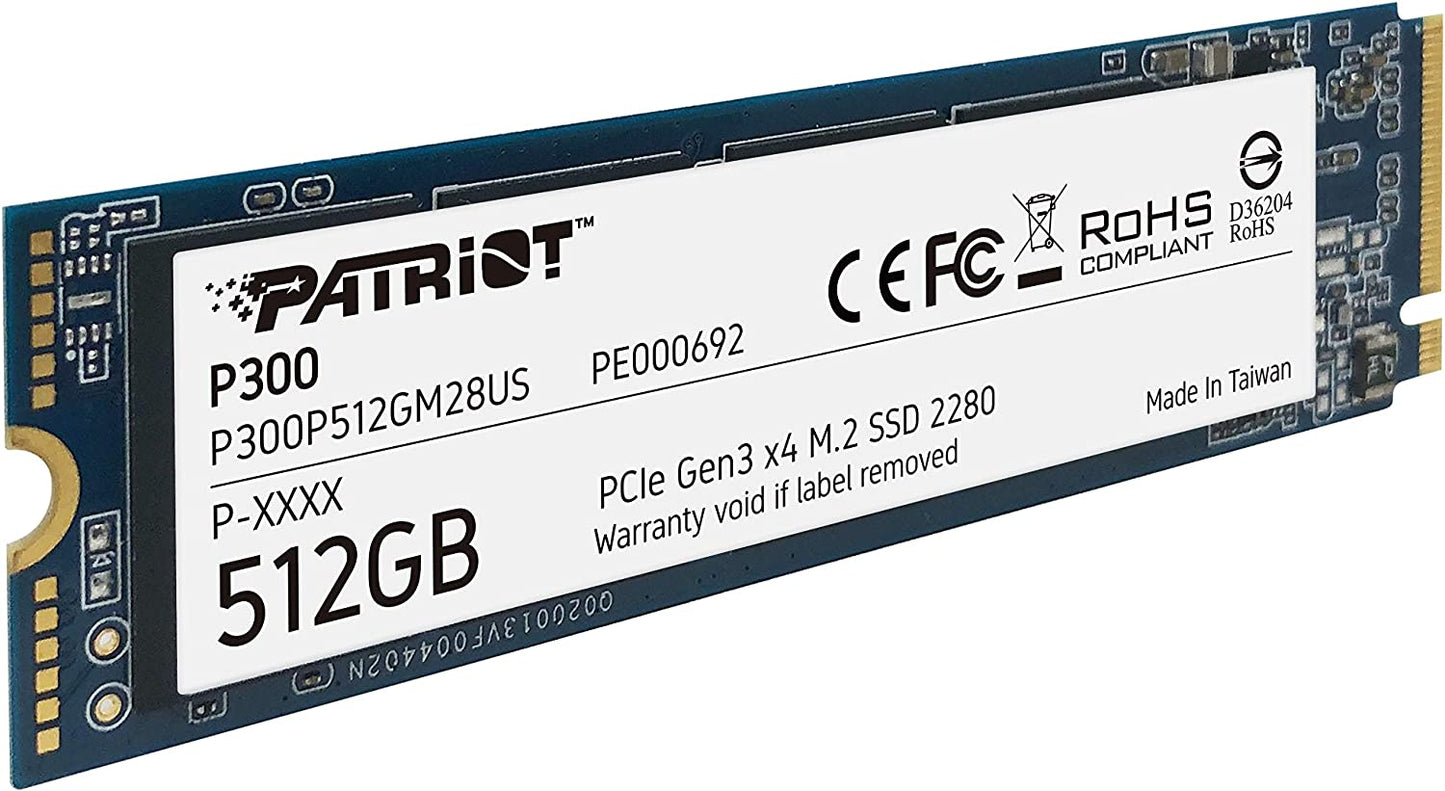 Patriot P300 M.2 PCIe Gen 3 x4 512GB Low-Power Consumption SSD
