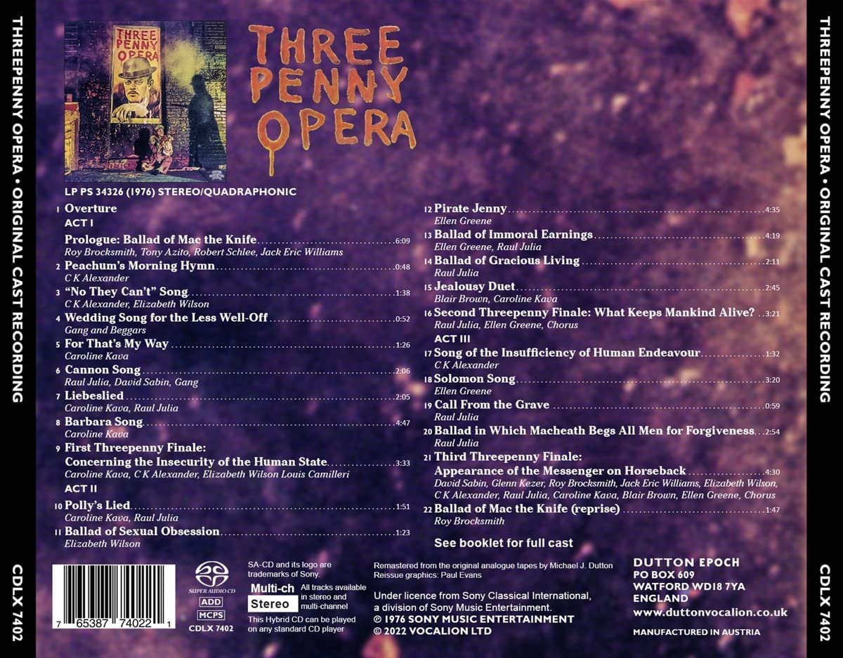 Die Dreigroschenoper (Original Cast Recording)