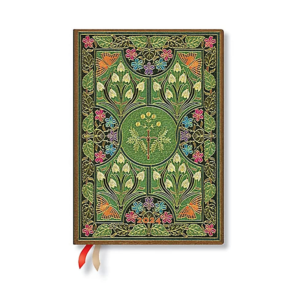 Poetry in Bloom (Poetry in Bloom) Midi Vertical 12-month Dayplanner 2024 (Elastic Band Closure)