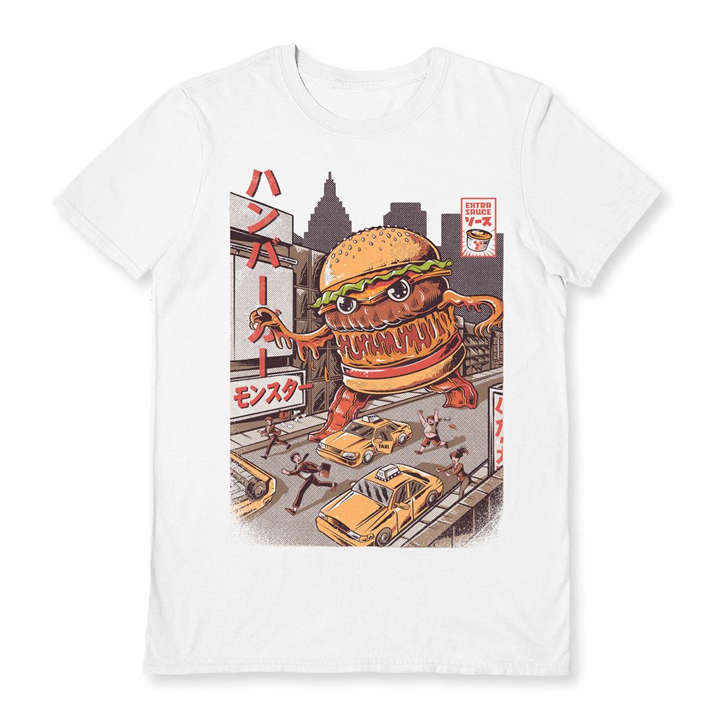 ILUSTRATA - BURGERZILLA (WHITE) T-SHIRT