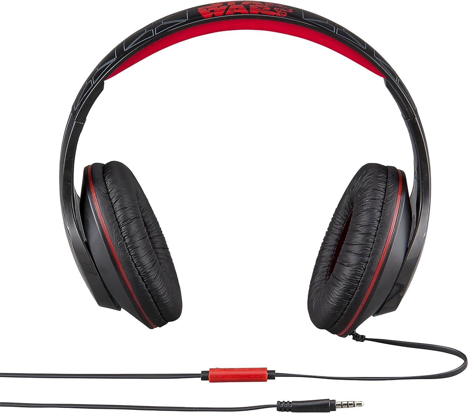 EKids Star Wars Headphones with in-line Microphone for Kids in Black and Red