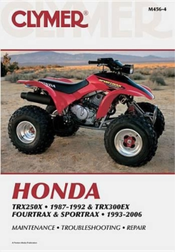 Honda TRX250X (1987-1992) & TRX300EX Fourtrax/Sportrax (1993-2006) Service Repair Manual