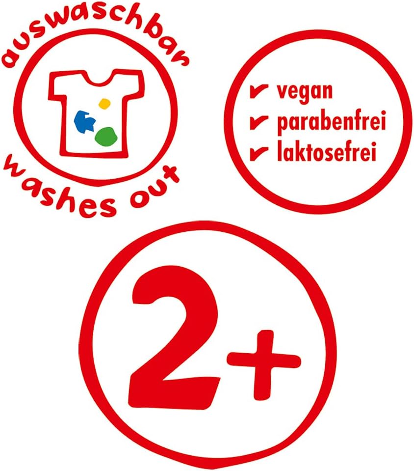 Marabu 0303000050800 KiDS Finger Paint Set with 6 Bright Colours 35 ml Each Paraben-Free, Vegan, Lactose-Free, Gluten-Free, Suitable for Painting for Nursery, School, Therapy and Home 6 x 35 ml
