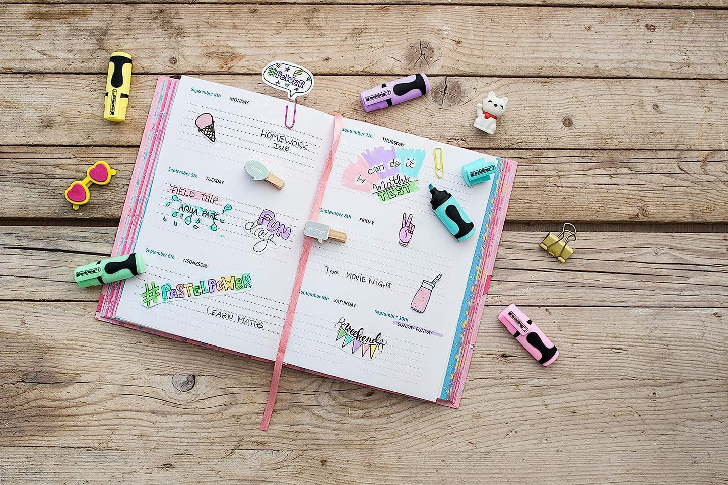 edding 7 mini highlighter - pastel violet - 10 highlighter pens - chisel nib 1-3 mm - small highlighter in trendy colours - for bullet journals, school, college, university or the office 06: 10 Pencils - Pastel Purple