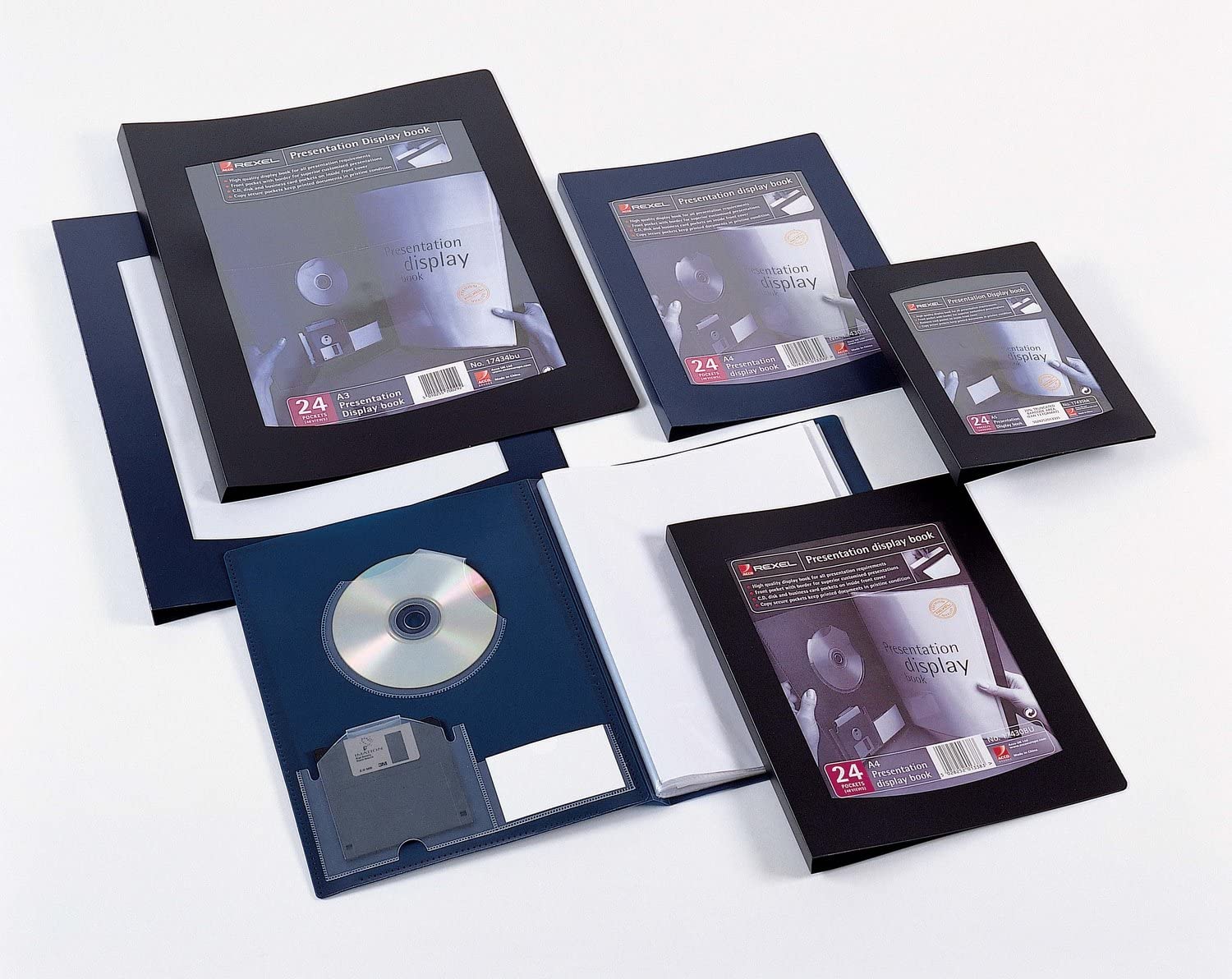 Acco - Rexel Clearview A4 Display Book 12 Pocket Black 10300BK