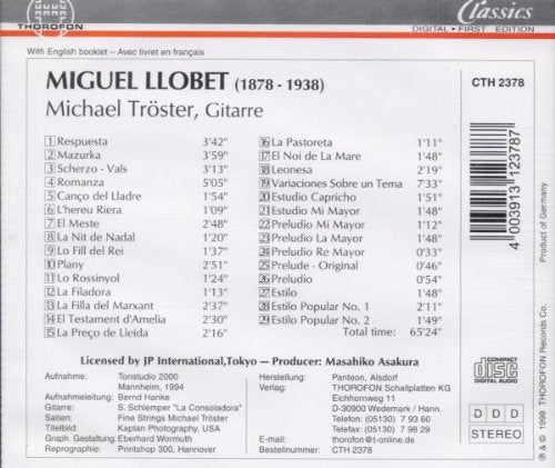Tröster Spielt Llobet