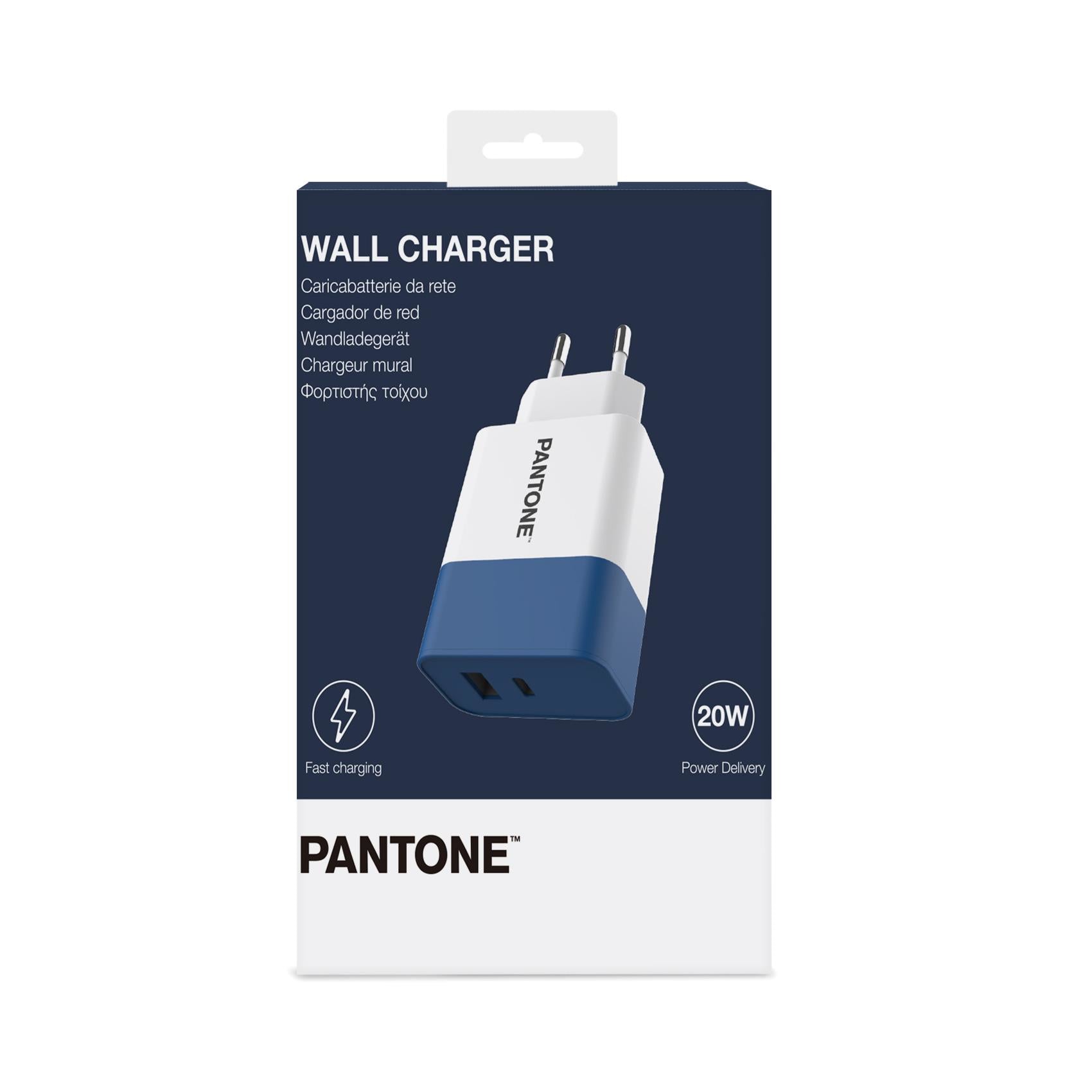 Pantone Travel Charger 20W Navy Blu
