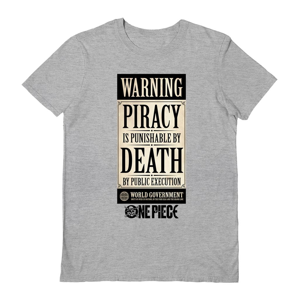 ONE PIECE (LIVE ACTION WARNING) GREY UNISEX T-SHIRT