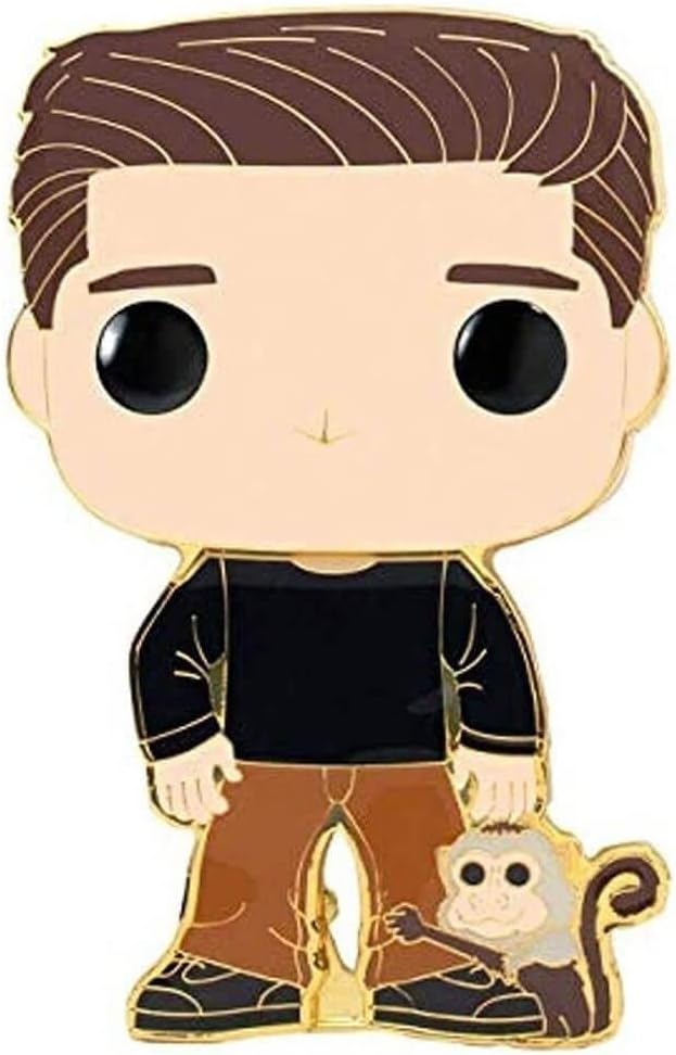 Loungefly Funko POP! Enamel Pins: Friends - Ross Geller With Monkey - Cute Collectable Novelty Brooch - for Backpacks & Bags - Gift Idea - Official Merchandise - TV Fans Standard