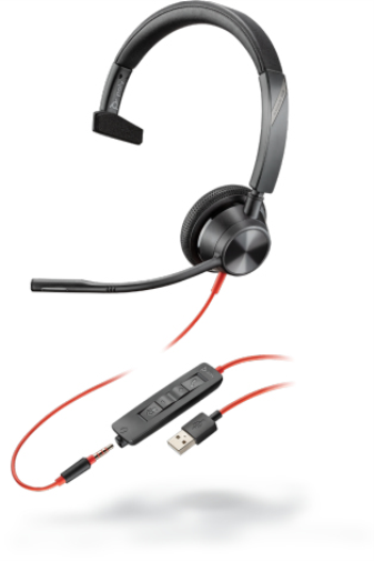 Polycom - Blackwire 3315 USB A UC Monaural Headset