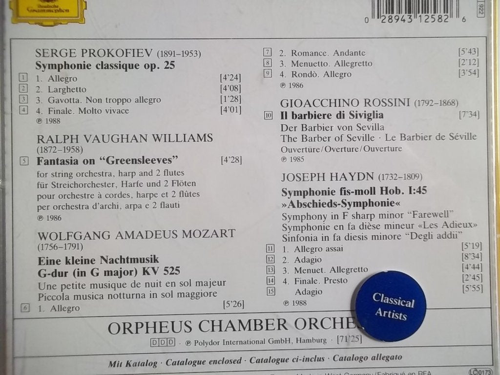 Orpheus Plays Prokofiev