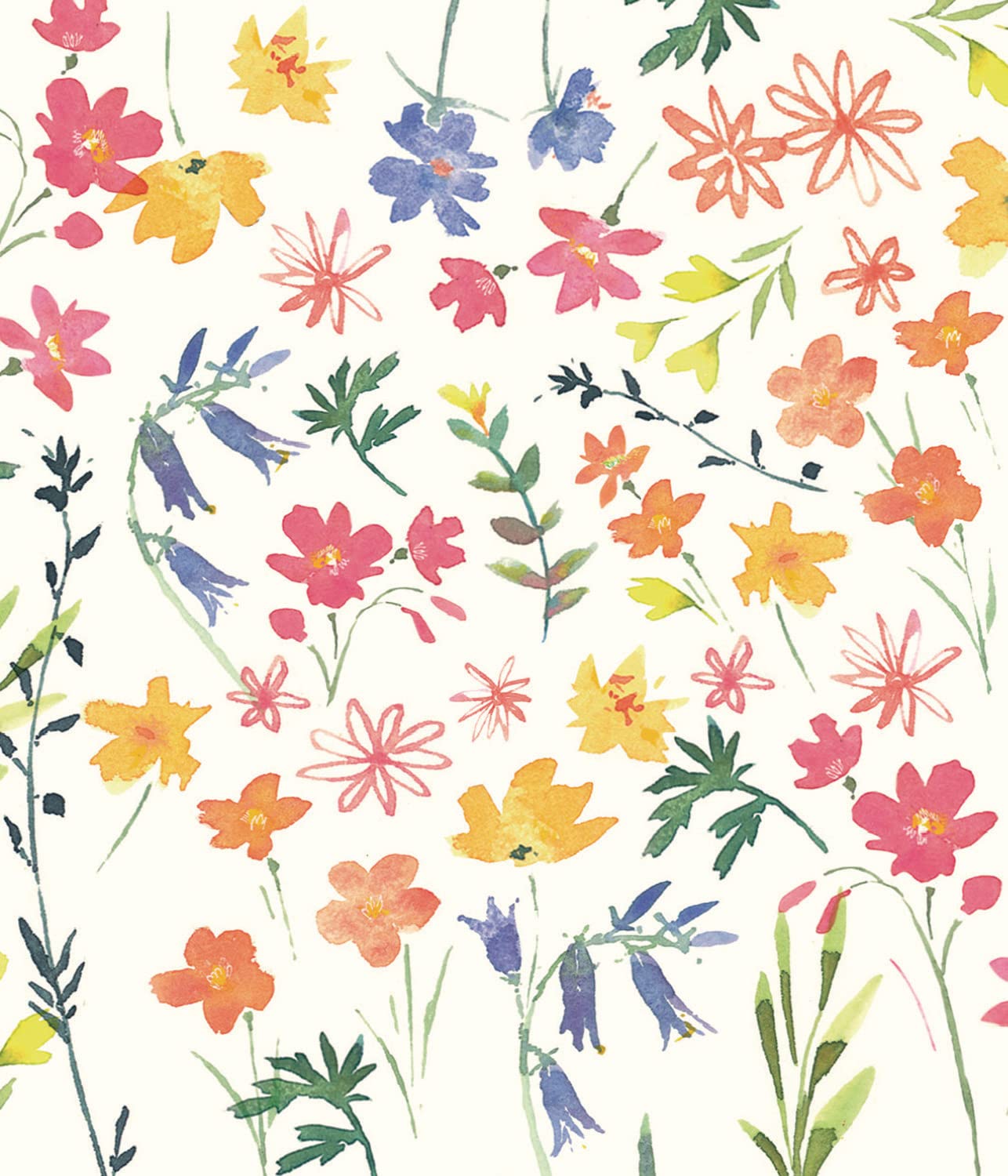 2024 Fashion Diary Floral Watercolour Square Pocket