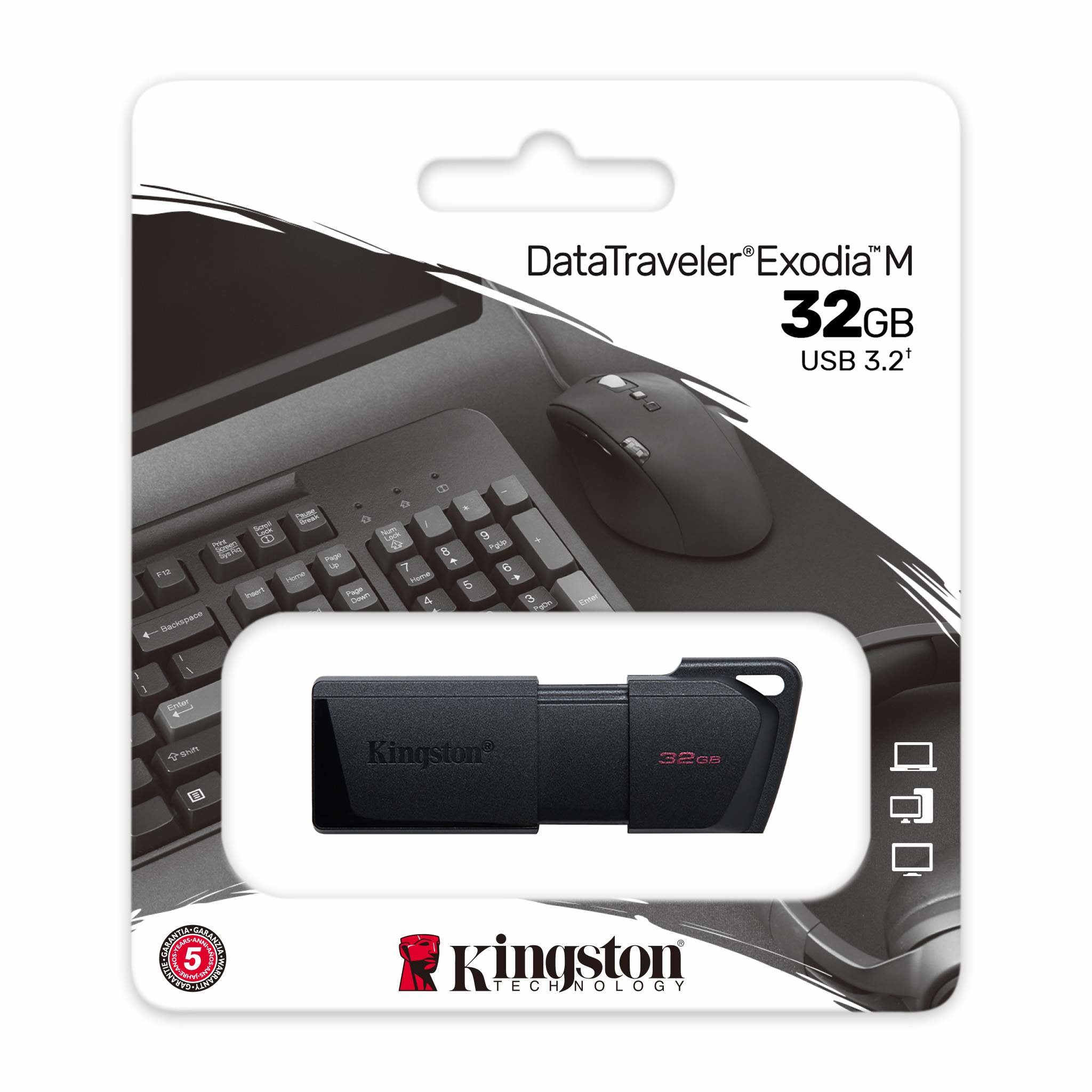 Kingston Technology DataTraveler Exodia M USB flash drive 32 GB USB Type-A 3.2 Gen 1 (3.1 Gen 1) Black