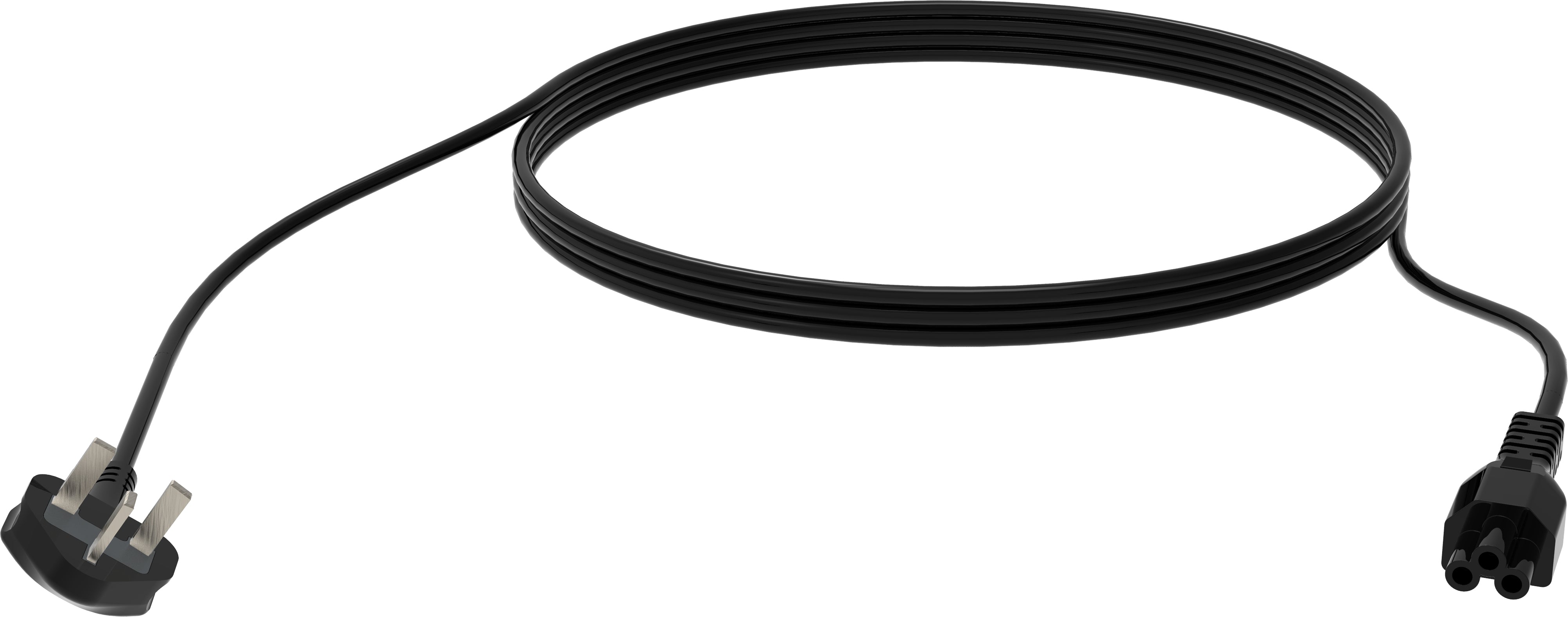 Vision Professional Installation-Grade Cloverleaf To Uk Plug Power Cable - Lifetime Warranty - 250 V - 10 A - Iec 60320