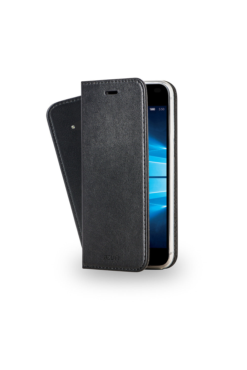 Azuri Book Wallet-Cover Pu Leder Fuer Microsoft Lumia 550 Schwarz