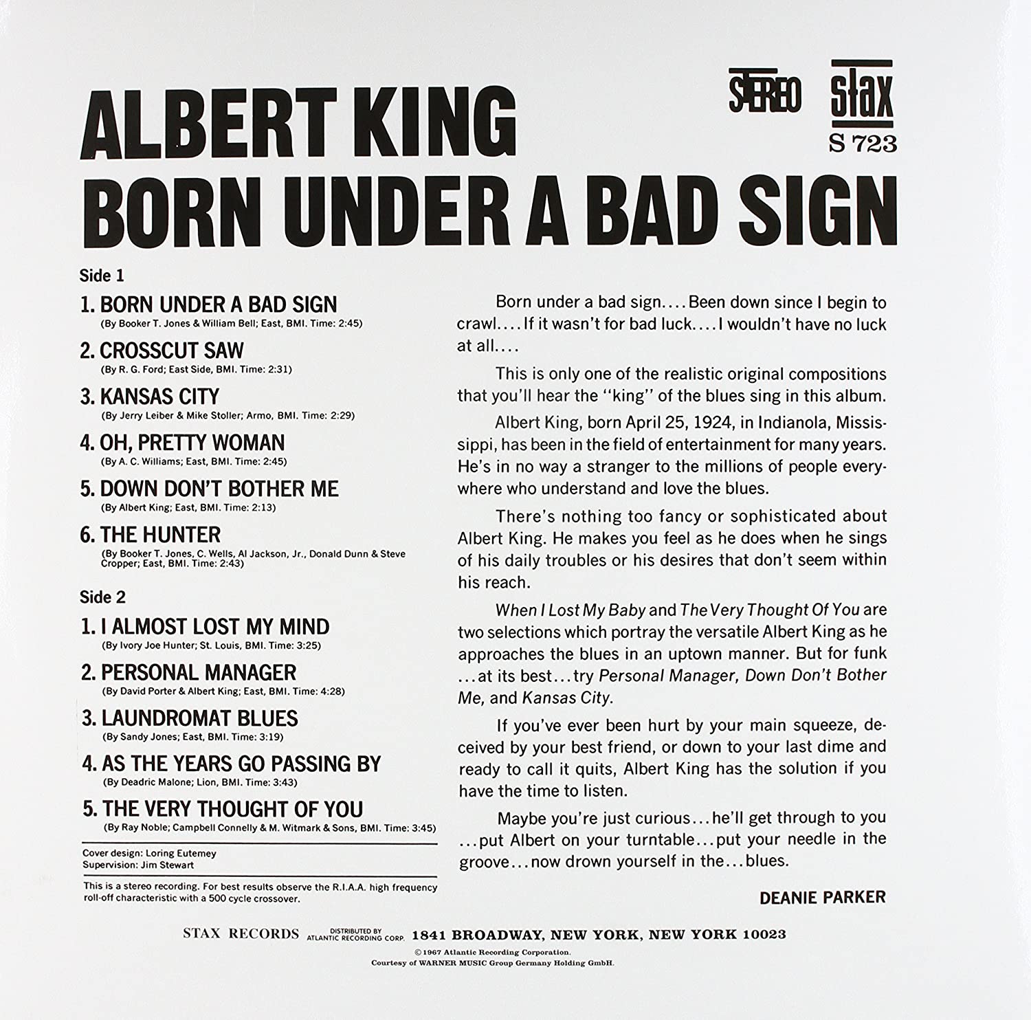 Albert King - Born Under A Bad Sign