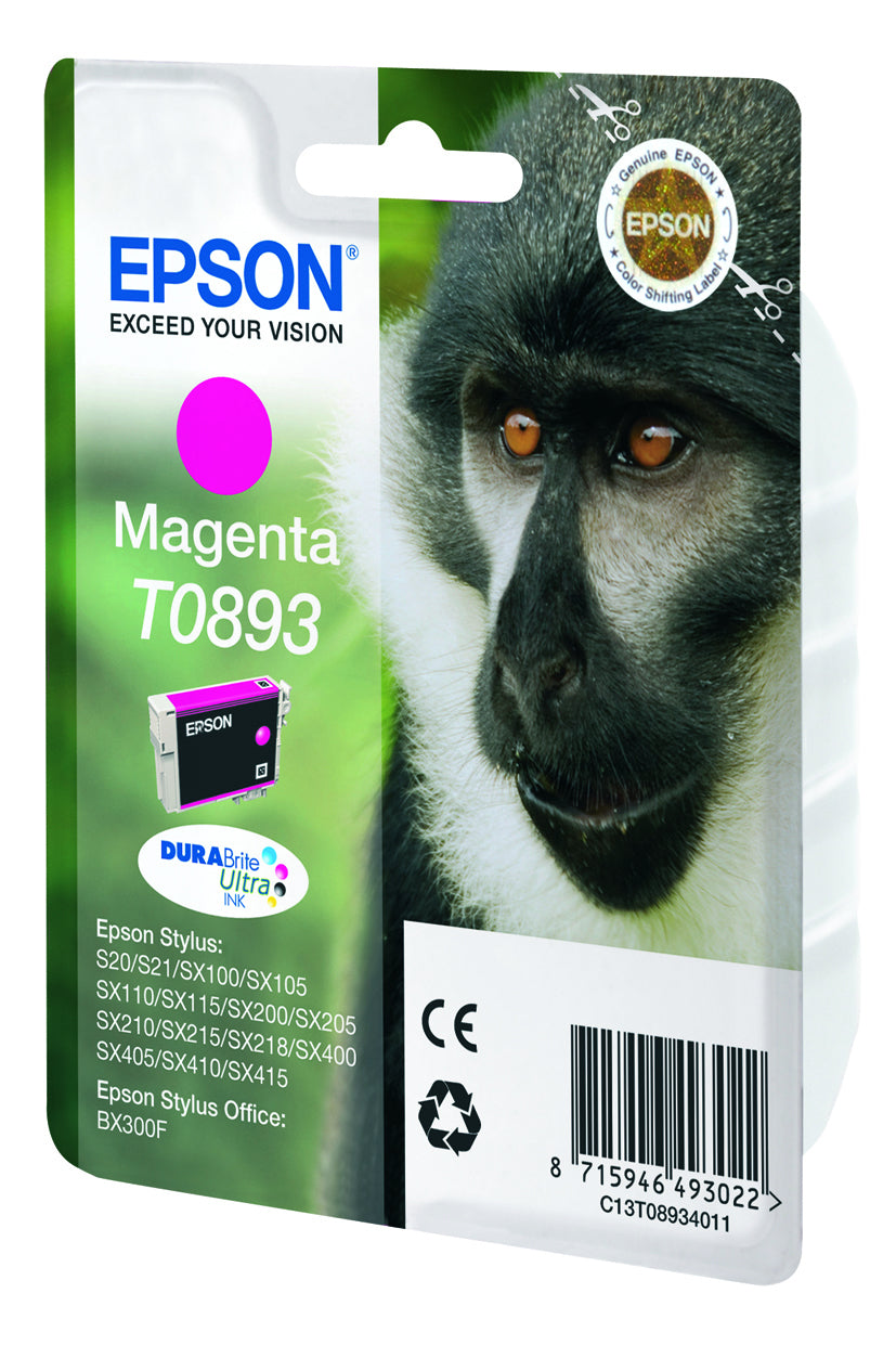 Epson T0893 - Print Cartridge - 1 X Magenta