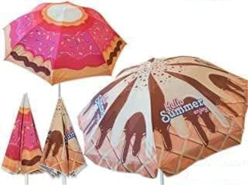 Teorema: Teo`S - Ombrellone Nylon 200Cm 2 Modelli Uv Coat Tubo 22/25Mm - Busta- Sweet