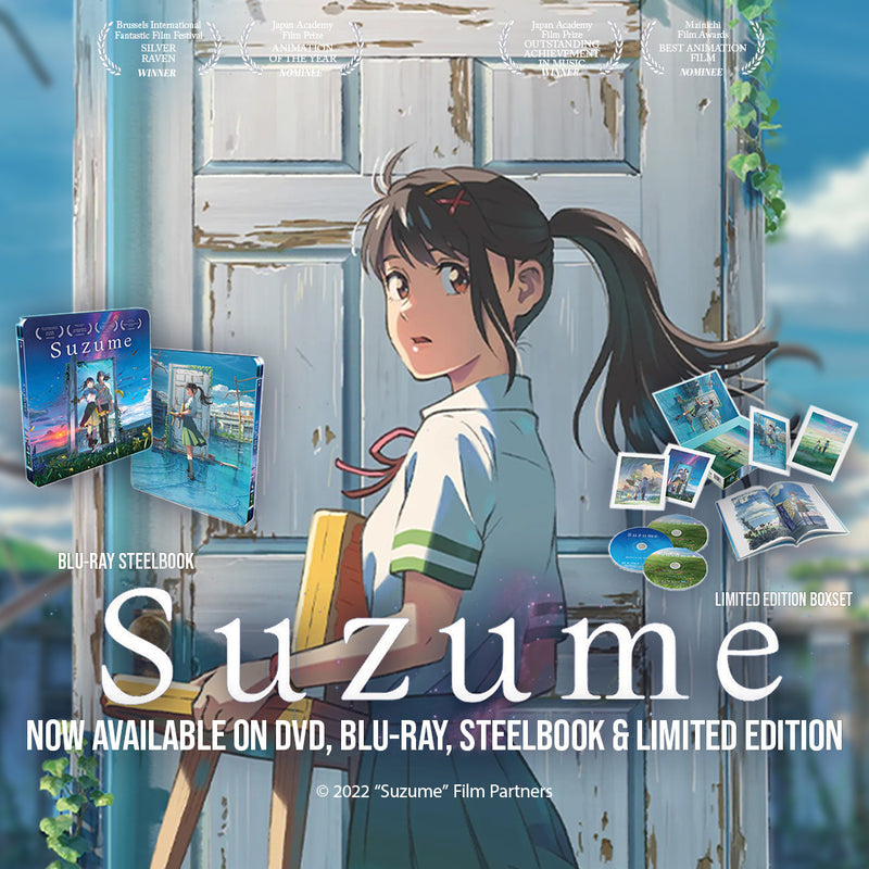 Suzume is now available on DVD, Blu-ray, Steelbook and Limited Edition Boxset