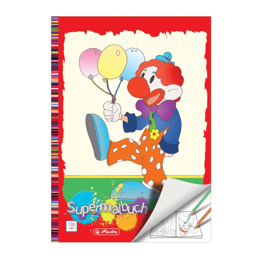 Herlitz 505404 Super Colouring Book A4, 128 Pages Super Colouring Book