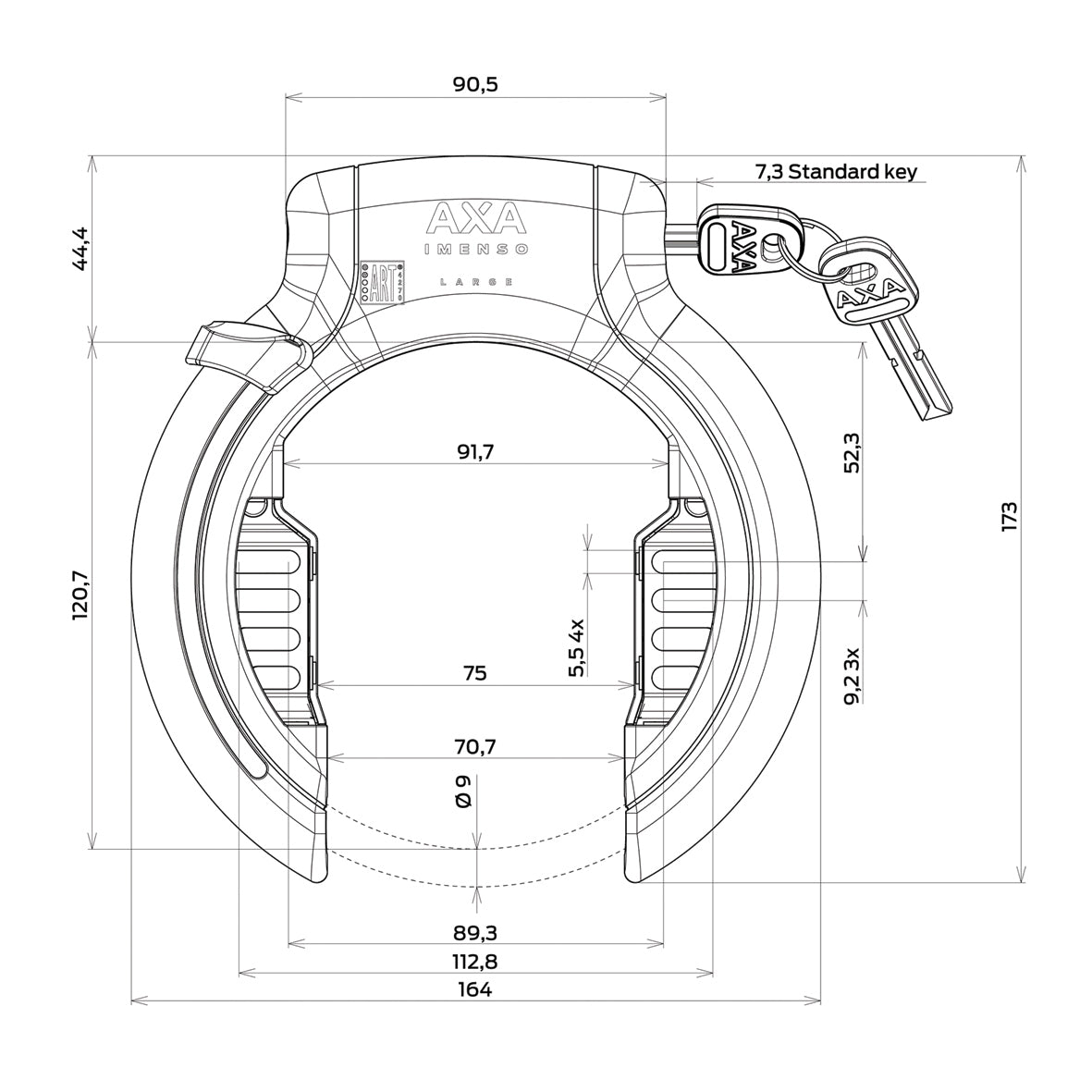 AXA Imenso Frame Lock - Lock Large