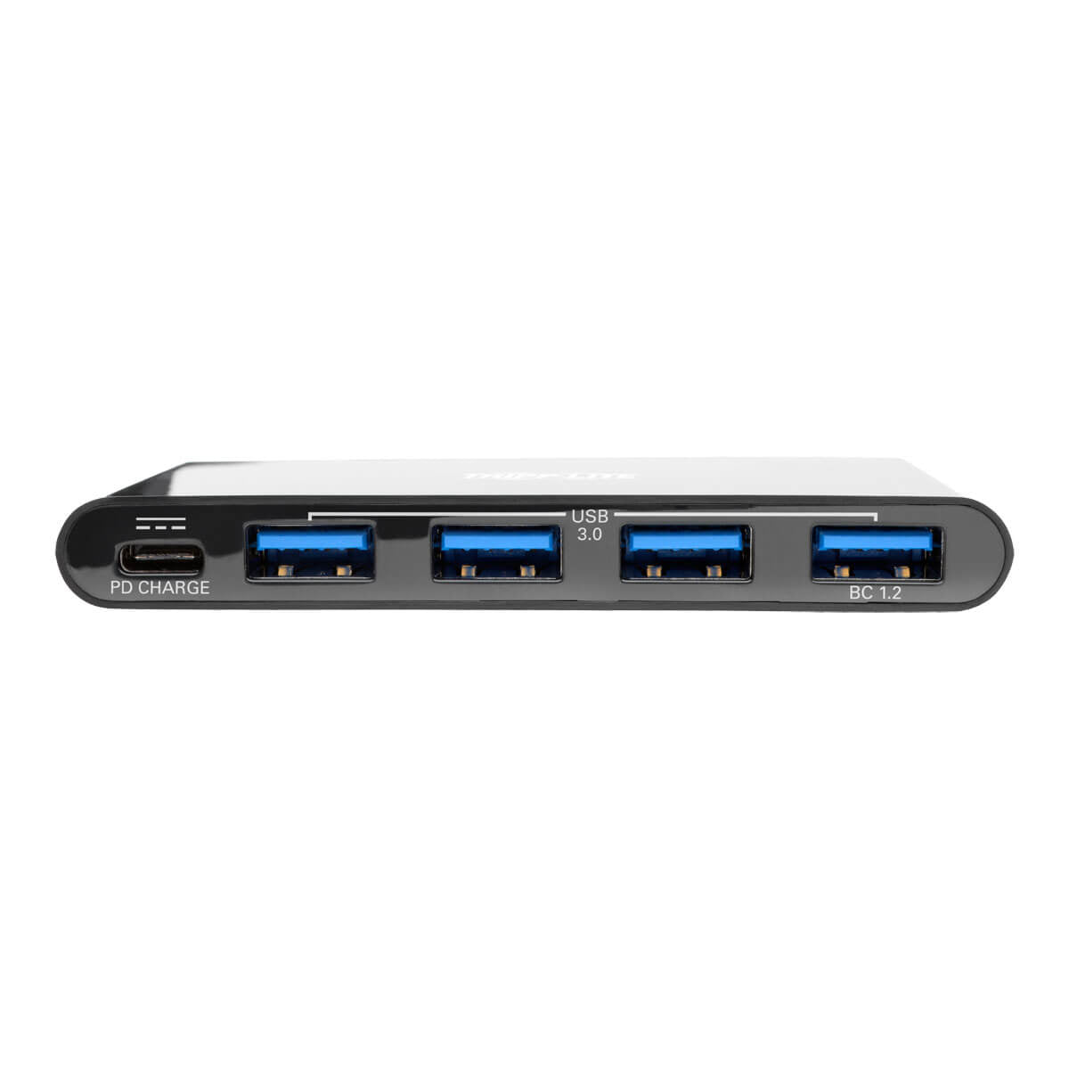 Tripp Lite U460-004-4AB-C 4-Port USB-C Hub with Power Delivery, USB-C to 4x USB-A Ports, USB 3.0, Black