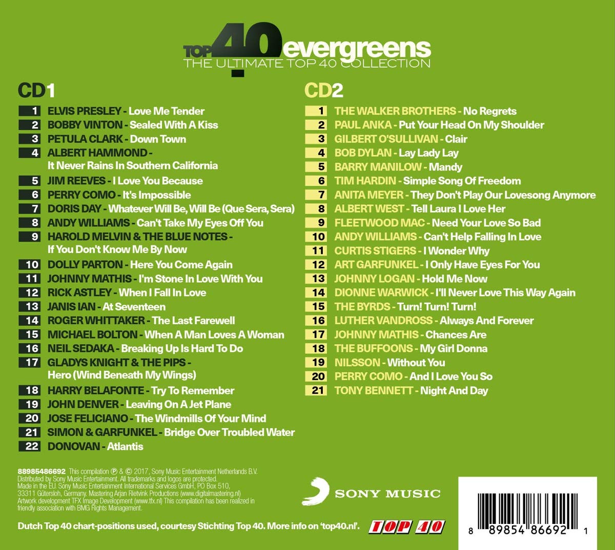 Various - Top 40 - Evergreens