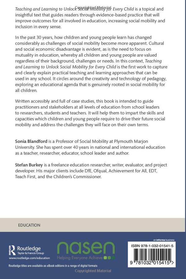 Teaching and Learning to Unlock Social Mobility for Every Child