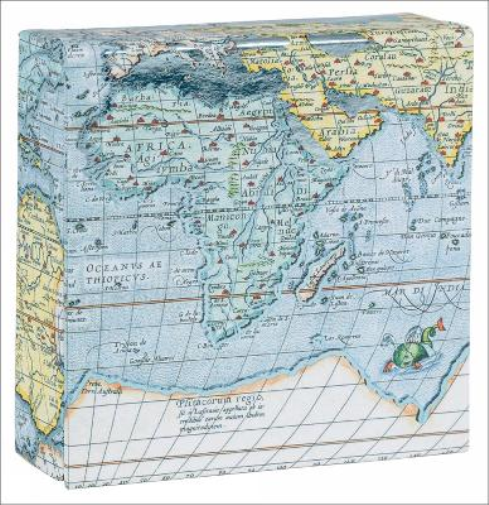 Vintage Maps Mini FlipTop Notecard Box
